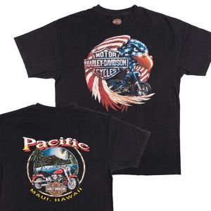 Vtg Harley Davidson T-Shirt Maui, Hawaii Mens L